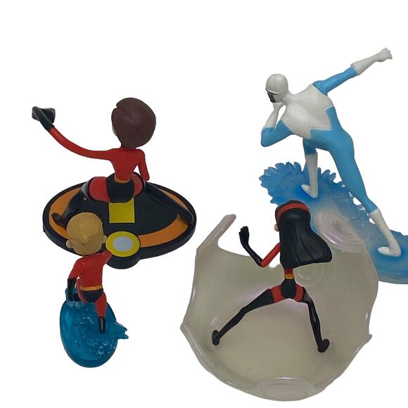 Disney Pixar The Incredibles Lot Of Seven Toy Figurines Cake Toppers Decorations - Picture 16 of 16